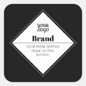 Editable Modern Text Design & Your Logo スクエアシール (正面)