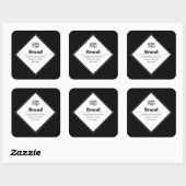 Editable Modern Text Design & Your Logo スクエアシール (シート)