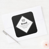 Editable Modern Text Design & Your Logo スクエアシール (封筒)