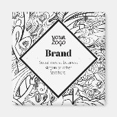 Editable Modern Text Design & Your Logo マグネット (正面)