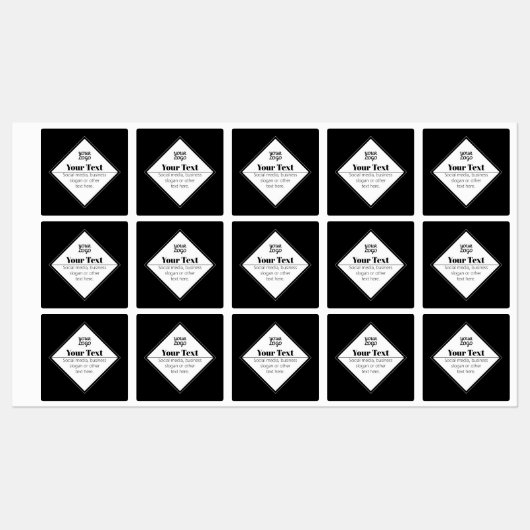 Editable Modern Text Design & Your Logo ラベル (シート)