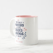 Editable Mom Quote Typography – Career & Love ツートーンマグカップ (正面左)