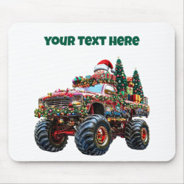 Editable Monster Truck Christmas Mousepad マウスパッド