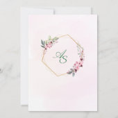 Editable Muslim wedding invitation Floral 招待状 (裏面)