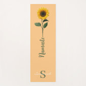 Editable Name Sunflower Namaste ヨガマット (正面)