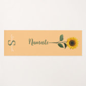 Editable Name Sunflower Namaste ヨガマット (正面(横))