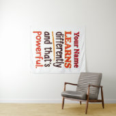 Editable Neurodiversity Quote for Students タペストリー (インサイチュ(横))