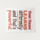 Editable Neurodiversity Quote for Students タペストリー (正面(横))