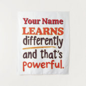 Editable Neurodiversity Quote for Students タペストリー (正面)