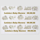 Editable Neutral Baby Shower Tissue Paper 薄葉紙 (正面)