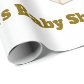 Editable Neutral Baby Shower Wrapping Paper  ラッピングペーパー (ロールコーナー)