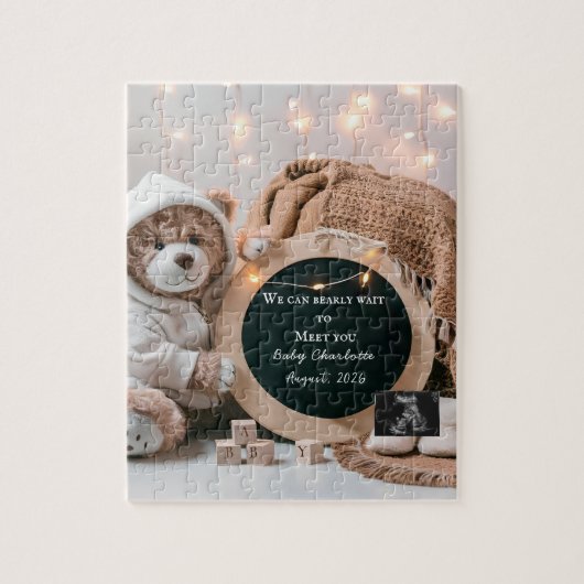 Editable neutral pregnancy announcement  ジグソーパズル (縦)