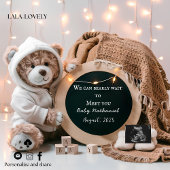 Editable neutral pregnancy announcement card 案内状