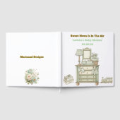  Editable Neutral Vintage Baby Shower Guest Book ゲストブック (全面)