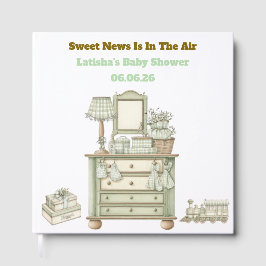  Editable Neutral Vintage Baby Shower Guest Book ゲストブック