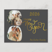 Editable New Year Collage Postcard – Upload Photos シーズンポストカード (正面)