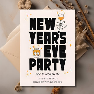 Editable New Year Party Invitation 2026 招待状