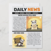 Editable Newspaper Article Template 招待状 (正面)