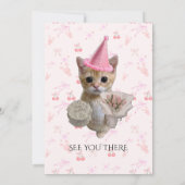 Editable Newspaper Birthday Invitation Template  招待状 (裏面)