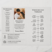 Editable Newspaper Wedding Program Folded Template チラシ (裏面)