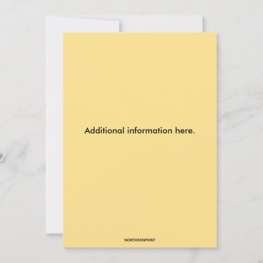 Editable Oriental Chinese Floral Pattern 招待状 (裏面)