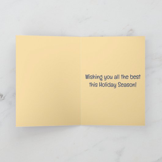 Editable Ornaments and Greenery Christmas Holidays カード (内部)