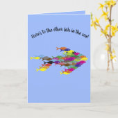 Editable Other Fish In The Sea Happy Divorce Day カード (黄色い花)