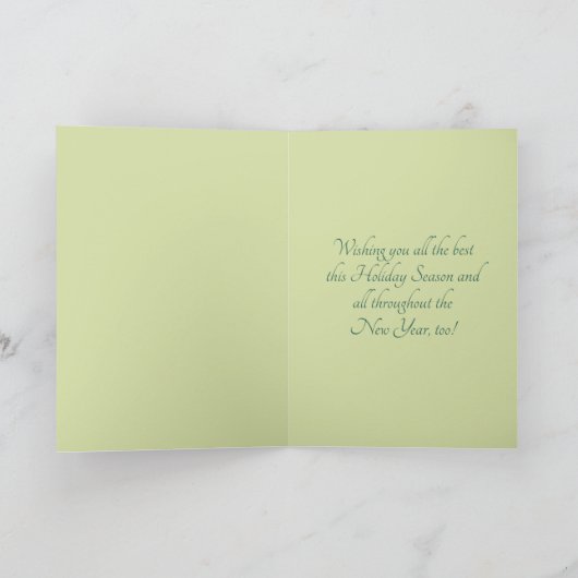 Editable Pastel Christmas Tree Happy Holidays カード (内部)