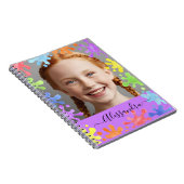 Editable Pastel Splash Custom Photo Frame  ノートブック (右側)