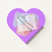 Editable Pastel Splash cute Custom Photo Frame ノートブック (裏面)