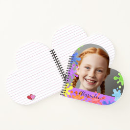 Editable Pastel Splash  cute Custom Photo Frame  ノートブック