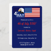 Editable Patriotic 4th Of July Celebration Eagle 招待状 (正面/裏面)
