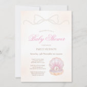 Editable Pearl Invitation 招待状 (正面)