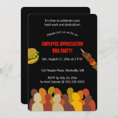 Editable People Employee Appreciation BBQ Party 招待状 (正面/裏面)