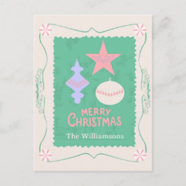 Editable Personalized Candy Christmas Ornament シーズンポストカード