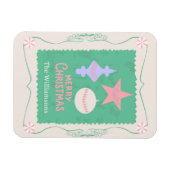 Editable Personalized Candy Christmas Ornament マグネット (横)