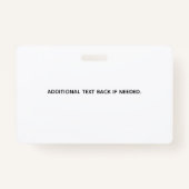 Editable Pet ID Card ,Navy White Service Dog Logo バッジ (裏面)