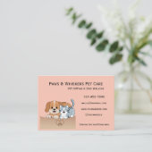 Editable Pet Sitting and Dog Walking Business Card 名刺 (スタンド正面)