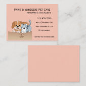 Editable Pet Sitting and Dog Walking Business Card 名刺 (正面/裏面)