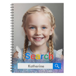 Editable Photo Google search Bar unique gift ノートブック