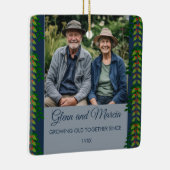 Editable Photo Growing Old Together Since セラミックオーナメント (右)