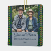 Editable Photo Growing Old Together Since セラミックオーナメント (左)