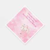 Editable Pink Chinoiserie Baby Shower Tableware スタンダードランチョンナプキン (角)