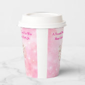 Editable Pink Chinoiserie Baby Shower Tableware 紙コップ (左)