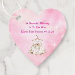 Editable Pink Chinoiserie Favor Tags  フェイバータグ