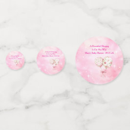 Editable Pink Chinoiserie Table Confetti コンフェッティ