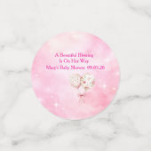 Editable Pink Chinoiserie Table Confetti コンフェッティ (スモール正面)