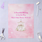 Editable Pink Chinoiserie Tissue Paper 薄葉紙 (クラフト)