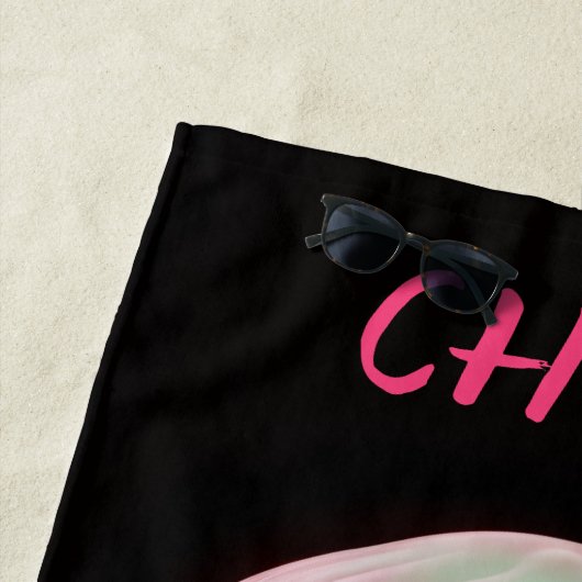 Editable Pink Jellyfish ビーチタオル (インサイチュ)