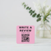 Editable Pink Logo Thank You Note Card エンクロージャーカード (スタンド正面)